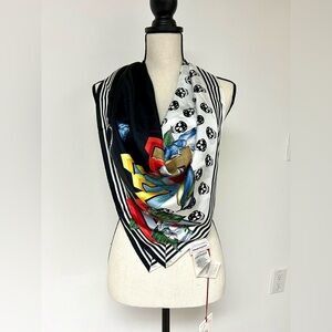 Alexander McQueen Multicolored Silk Skull Scarf